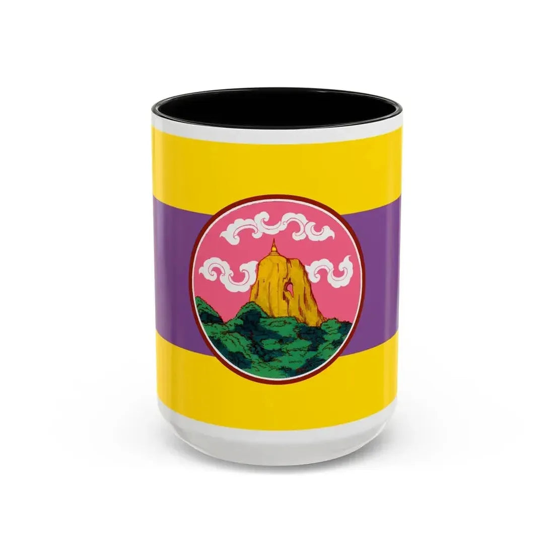Flag of Phatthalung Province Thailand - Accent Coffee Mug 15oz Black - Go Mug Yourself