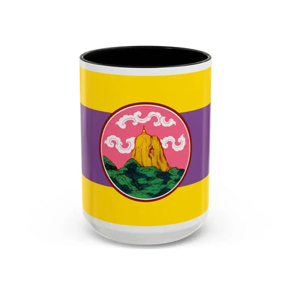 Flag of Phatthalung Province Thailand - Accent Coffee Mug 15oz Black - Go Mug Yourself