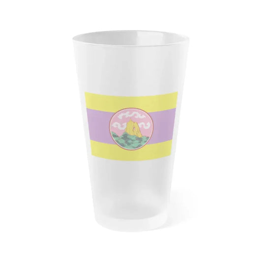 Flag of Phatthalung Province Thailand - Frosted Pint Glass 16oz 16oz Frosted - Go Mug Yourself