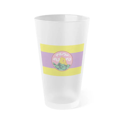 Flag of Phatthalung Province Thailand - Frosted Pint Glass 16oz 16oz Frosted - Go Mug Yourself