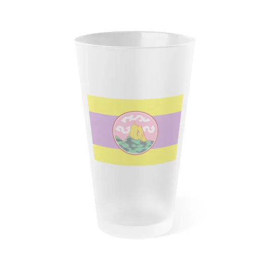 Flag of Phatthalung Province Thailand - Frosted Pint Glass 16oz 16oz Frosted - Go Mug Yourself
