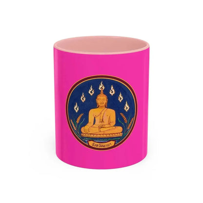 Flag of Phayao Province Thailand - Accent Coffee Mug 11oz Pink - Go Mug Yourself