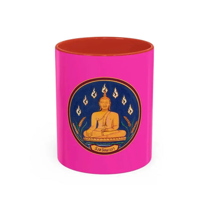 Flag of Phayao Province Thailand - Accent Coffee Mug 11oz Red - Go Mug Yourself