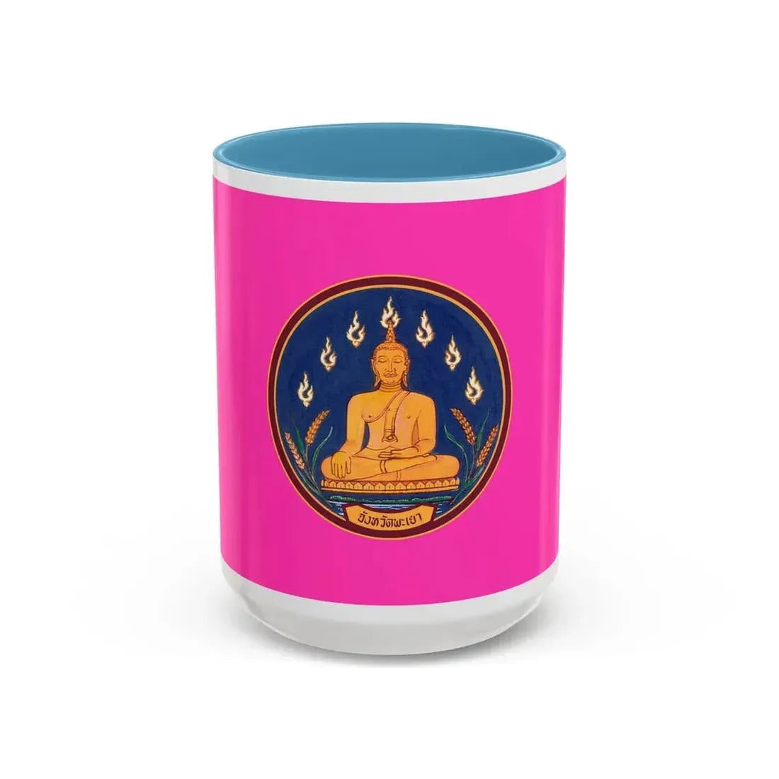 Flag of Phayao Province Thailand - Accent Coffee Mug 15oz Light Blue - Go Mug Yourself