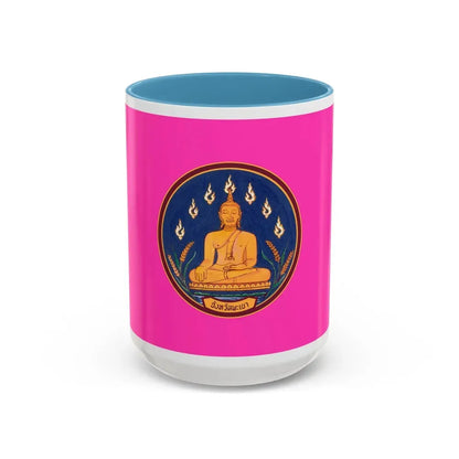 Flag of Phayao Province Thailand - Accent Coffee Mug 15oz Light Blue - Go Mug Yourself