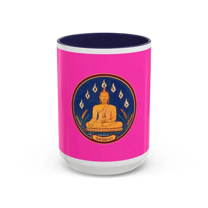 Flag of Phayao Province Thailand - Accent Coffee Mug 15oz Navy - Go Mug Yourself