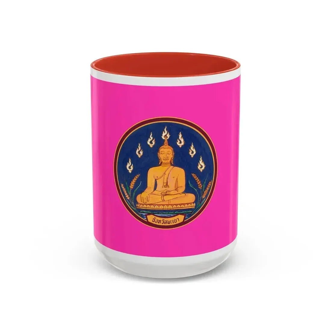 Flag of Phayao Province Thailand - Accent Coffee Mug 15oz Red - Go Mug Yourself