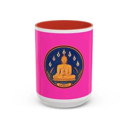 Flag of Phayao Province Thailand - Accent Coffee Mug 15oz Red - Go Mug Yourself