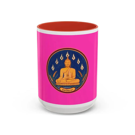 Flag of Phayao Province Thailand - Accent Coffee Mug 15oz Red - Go Mug Yourself