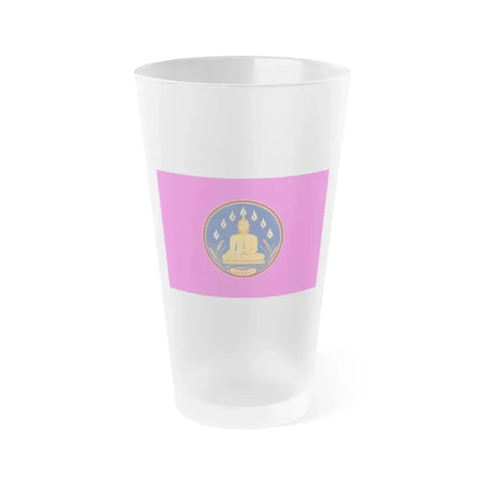 Flag of Phayao Province Thailand - Frosted Pint Glass 16oz 16oz Frosted - Go Mug Yourself