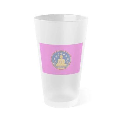 Flag of Phayao Province Thailand - Frosted Pint Glass 16oz 16oz Frosted - Go Mug Yourself