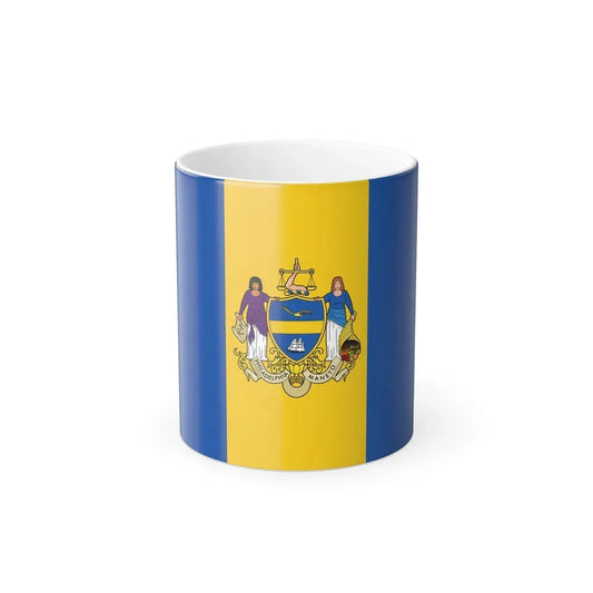 Flag of Philadelphia, Pennsylvania - Color Changing Coffee Mug 11oz - Go Mug Yourself