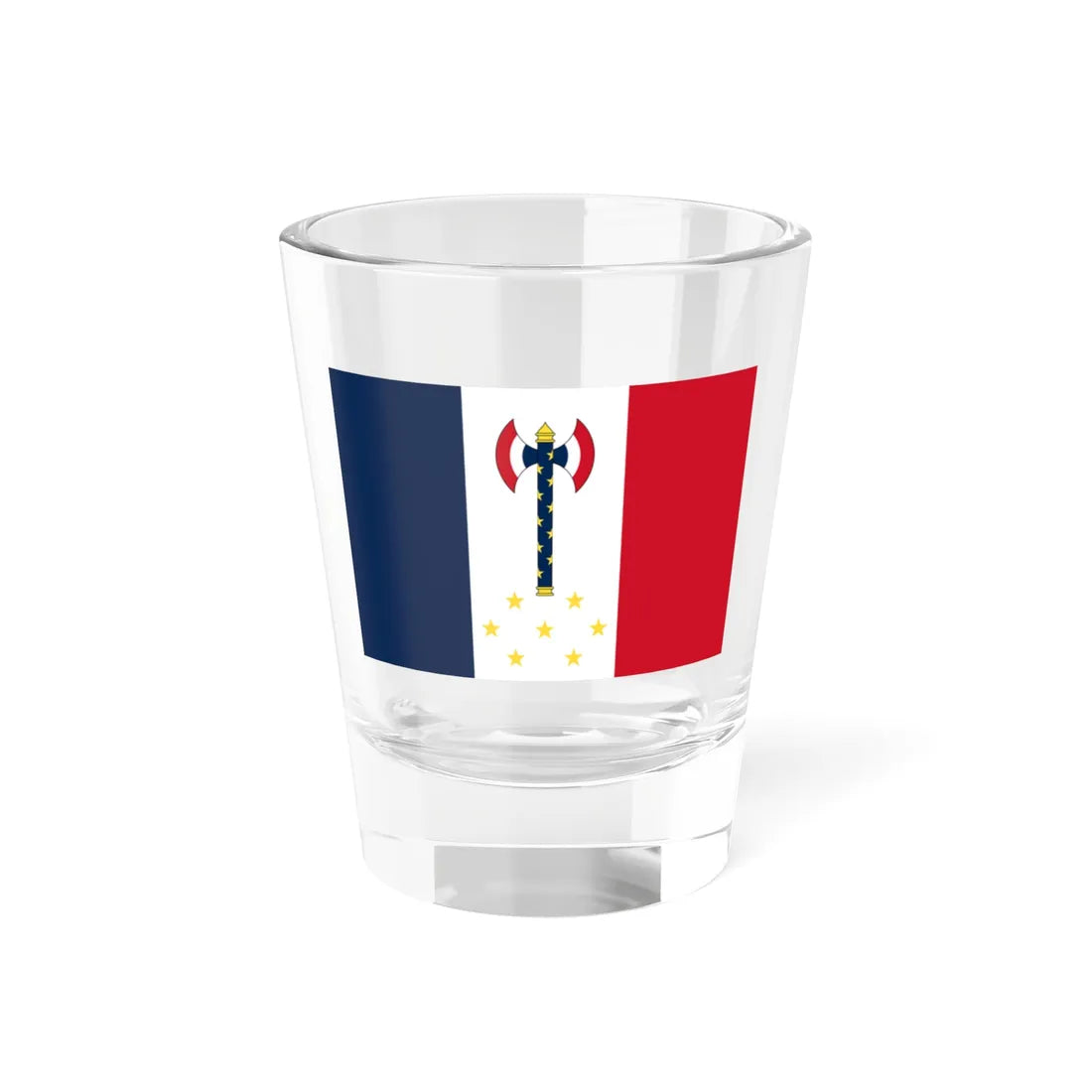 Flag of Philippe Pétain Chief of State of Vichy France (Belgium) Shot Glass 1.5oz 1.5oz - Go Mug Yourself