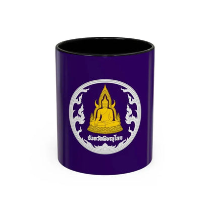 Flag of Phitsanulok Province Thailand - Accent Coffee Mug 11oz Black - Go Mug Yourself