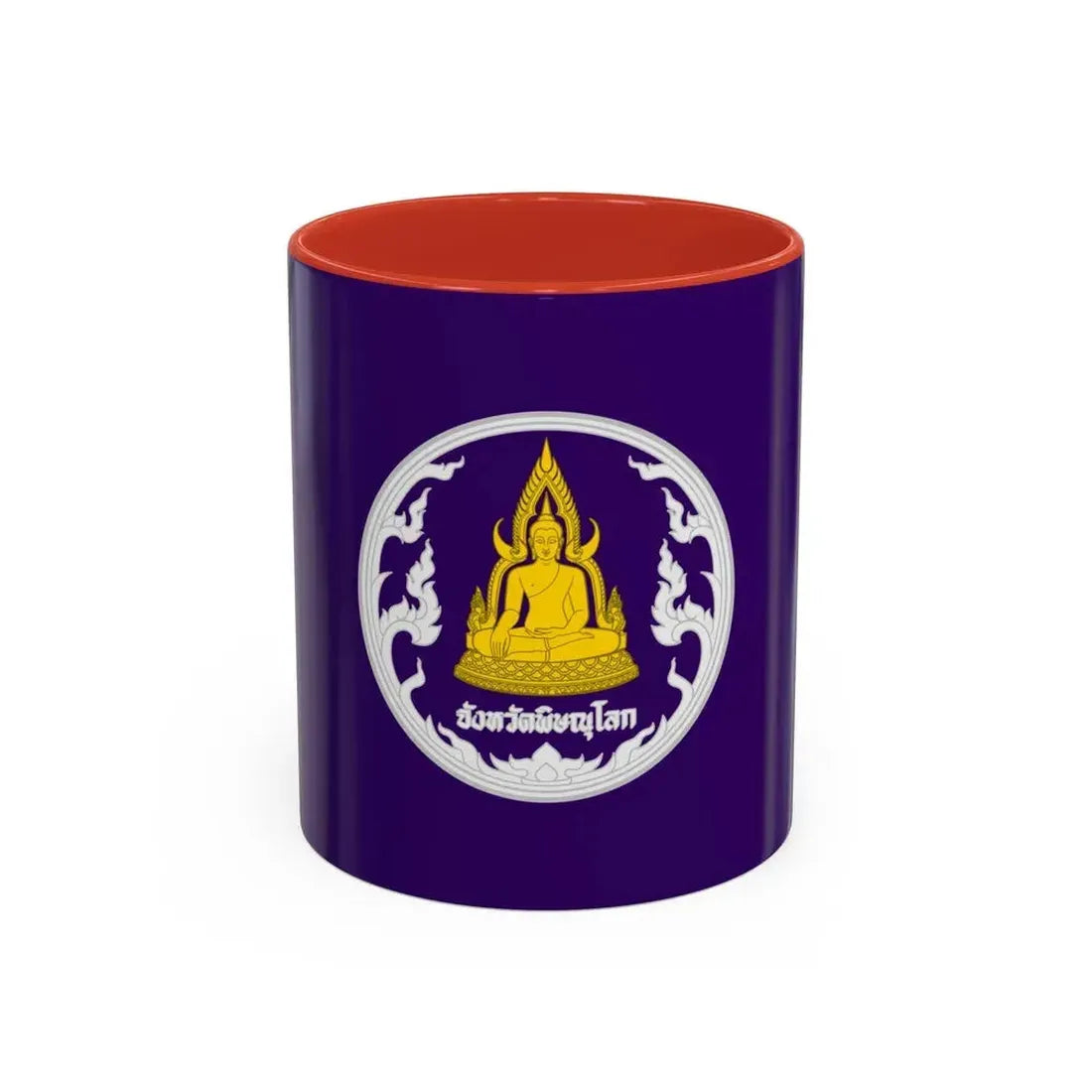 Flag of Phitsanulok Province Thailand - Accent Coffee Mug 11oz Red - Go Mug Yourself