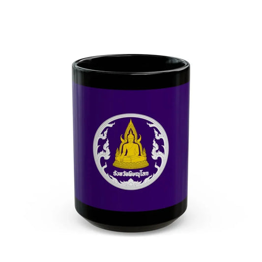 Flag of Phitsanulok Province Thailand - Black Coffee Mug 15oz - Go Mug Yourself