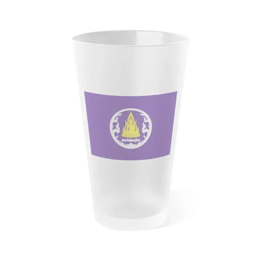 Flag of Phitsanulok Province Thailand - Frosted Pint Glass 16oz 16oz Frosted - Go Mug Yourself