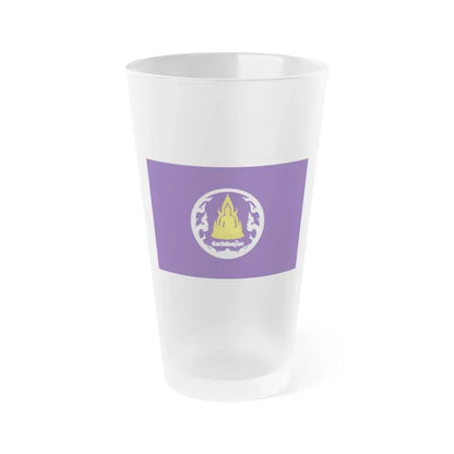 Flag of Phitsanulok Province Thailand - Frosted Pint Glass 16oz 16oz Frosted - Go Mug Yourself