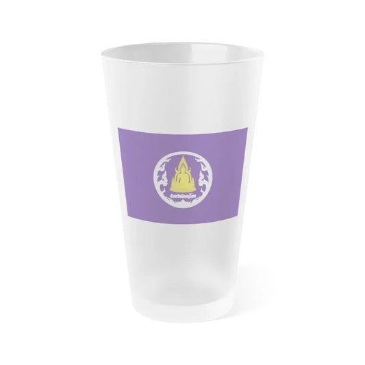 Flag of Phitsanulok Province Thailand - Frosted Pint Glass 16oz 16oz Frosted - Go Mug Yourself