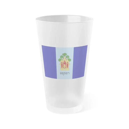 Flag of Phra Nakhon Si Ayutthaya Province Thailand - Frosted Pint Glass 16oz 16oz Frosted - Go Mug Yourself