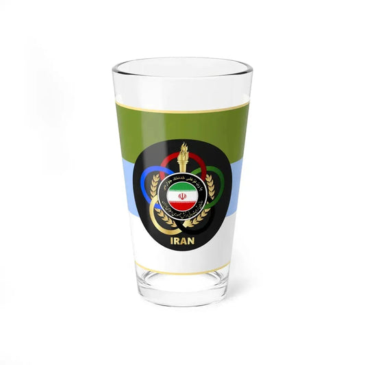 Flag of Physical Education Organization of Army of Iran (Iran) Pint Glass 16oz 16oz - Go Mug Yourself