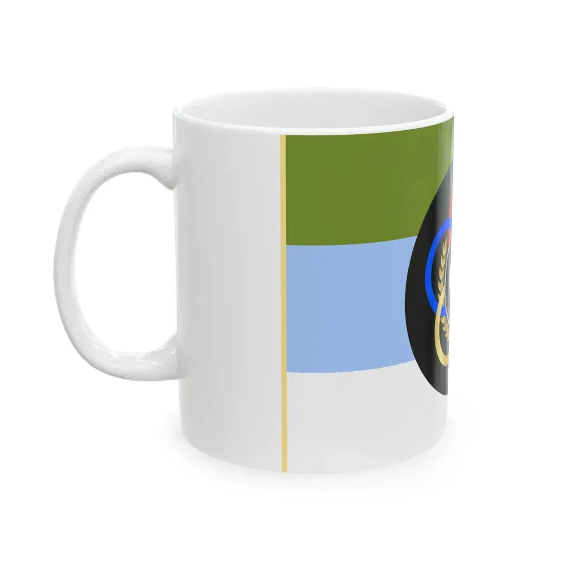 Flag of Physical Education Organization of Army of Iran (Iran) White Coffee Mug - Go Mug Yourself
