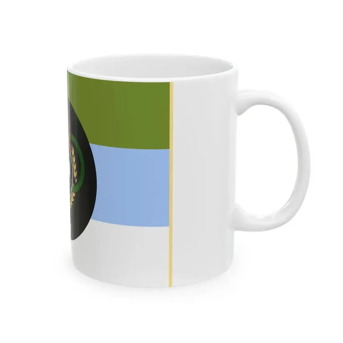 Flag of Physical Education Organization of Army of Iran (Iran) White Coffee Mug - Go Mug Yourself