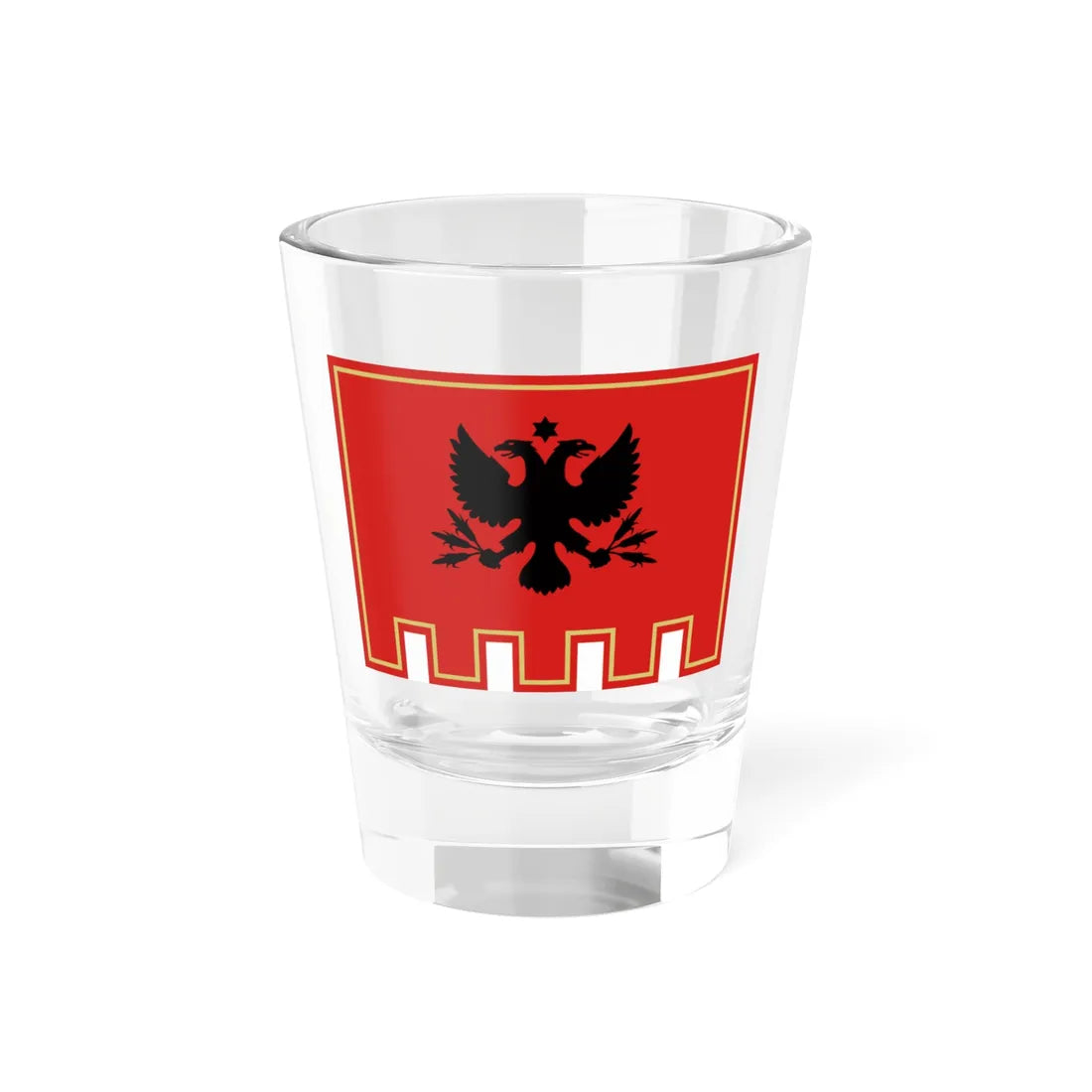 Flag of Piana degli Albanesi (Italy) Shot Glass 1.5oz 1.5oz - Go Mug Yourself
