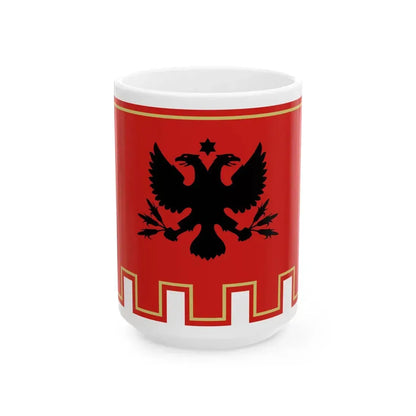 Flag of Piana degli Albanesi (Italy) White Coffee Mug 15oz - Go Mug Yourself
