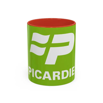 Flag of Picardy France 2 - Accent Coffee Mug 11oz Red - Go Mug Yourself