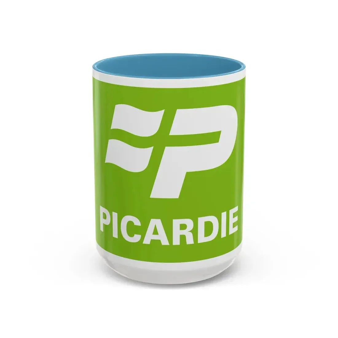 Flag of Picardy France 2 - Accent Coffee Mug 15oz Light Blue - Go Mug Yourself