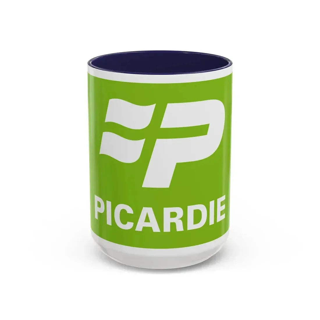 Flag of Picardy France 2 - Accent Coffee Mug 15oz Navy - Go Mug Yourself