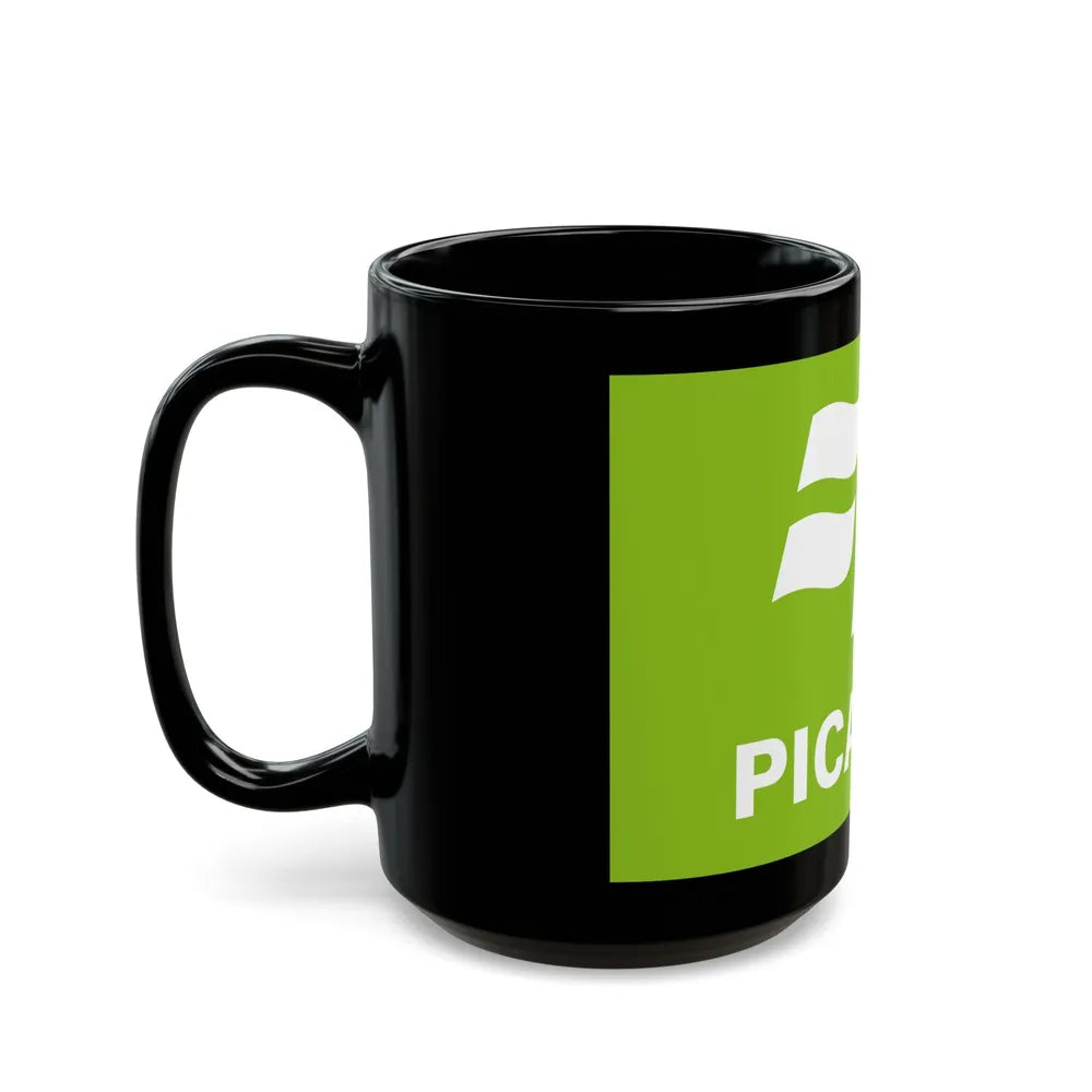 Flag of Picardy France 2 - Black Coffee Mug-Go Mug Yourself