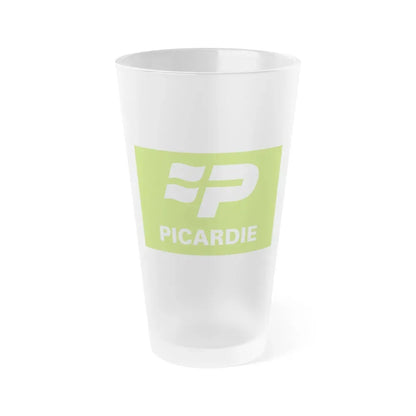 Flag of Picardy France 2 - Frosted Pint Glass 16oz 16oz Frosted - Go Mug Yourself