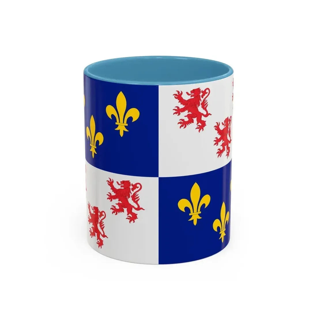 Flag of Picardy France - Accent Coffee Mug 11oz Light Blue - Go Mug Yourself