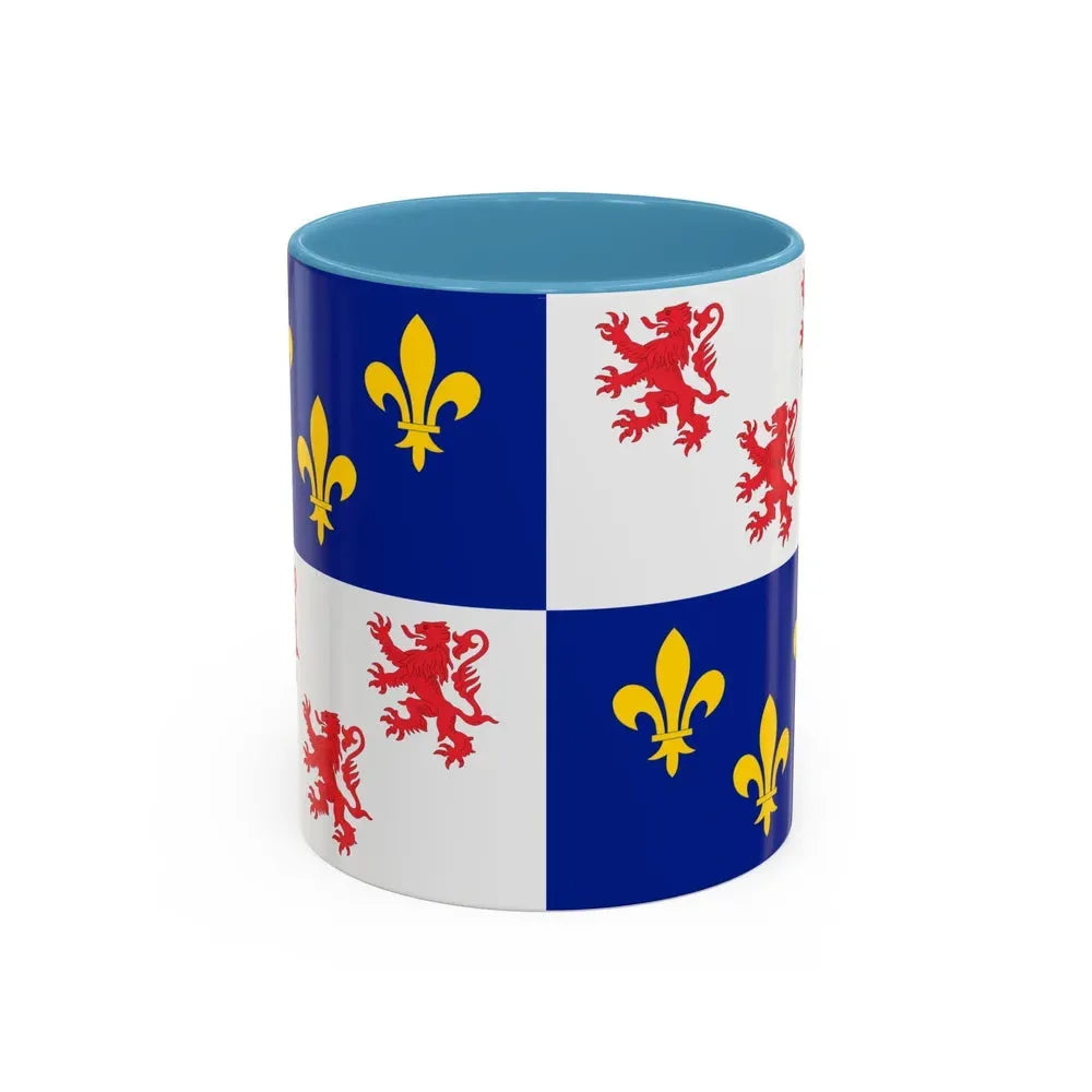 Flag of Picardy France - Accent Coffee Mug 11oz Light Blue - Go Mug Yourself