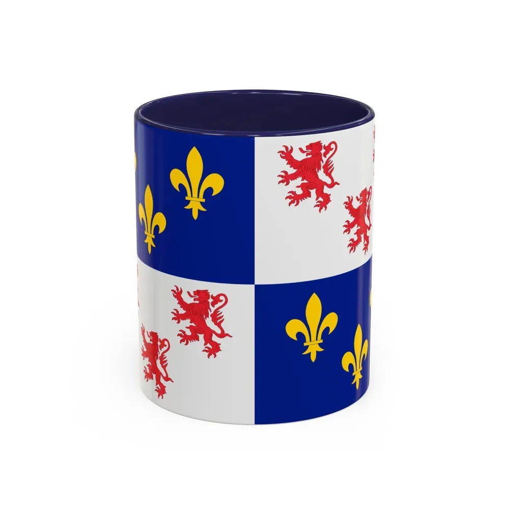 Flag of Picardy France - Accent Coffee Mug 11oz Navy - Go Mug Yourself