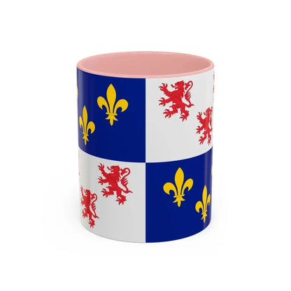 Flag of Picardy France - Accent Coffee Mug 11oz Pink - Go Mug Yourself