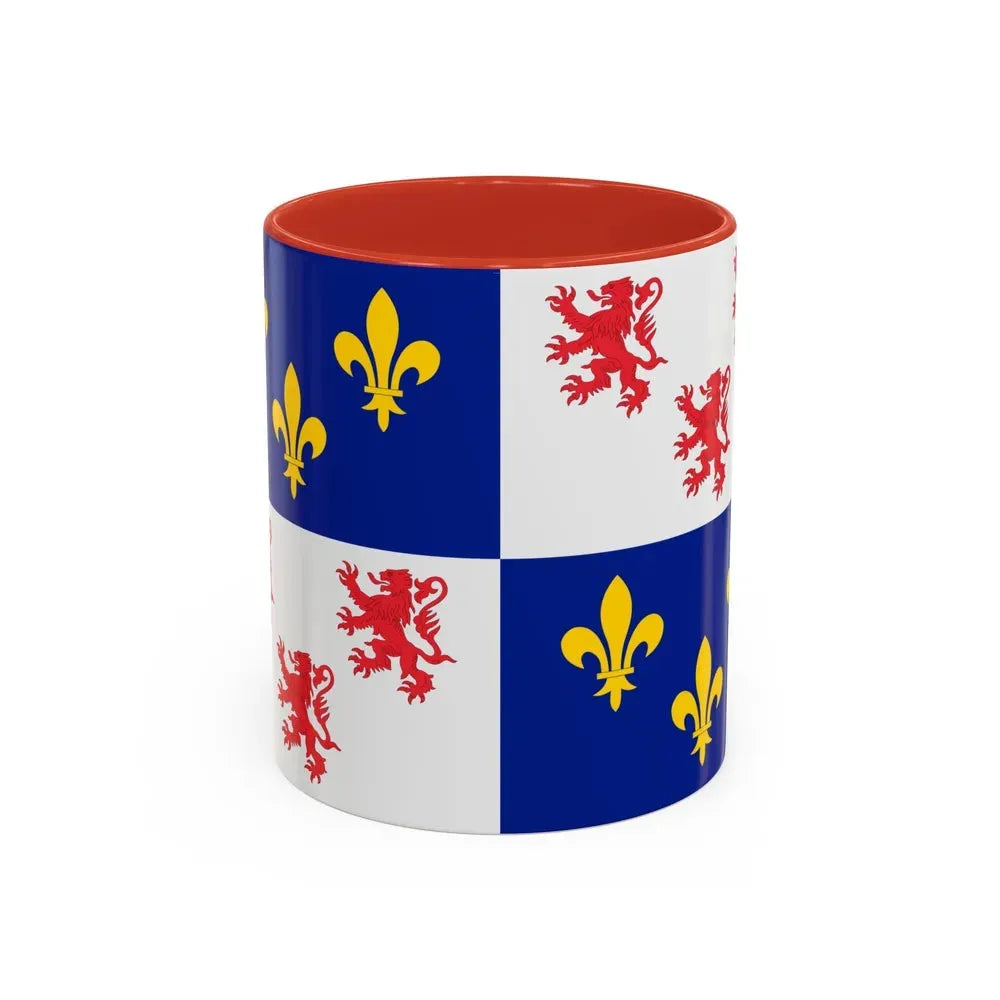 Flag of Picardy France - Accent Coffee Mug 11oz Red - Go Mug Yourself