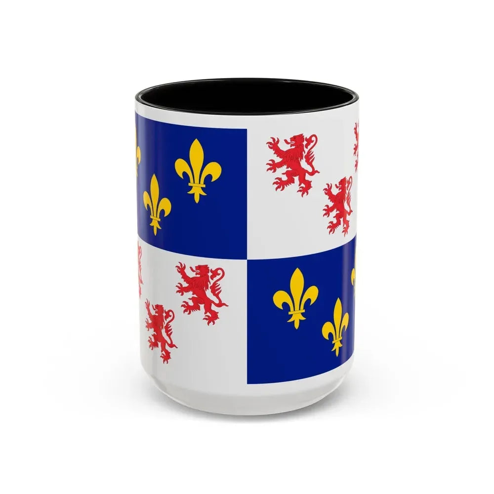 Flag of Picardy France - Accent Coffee Mug 15oz Black - Go Mug Yourself