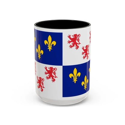 Flag of Picardy France - Accent Coffee Mug 15oz Black - Go Mug Yourself