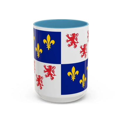 Flag of Picardy France - Accent Coffee Mug 15oz Light Blue - Go Mug Yourself