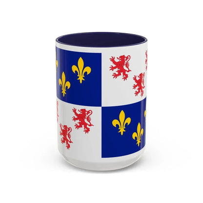 Flag of Picardy France - Accent Coffee Mug 15oz Navy - Go Mug Yourself