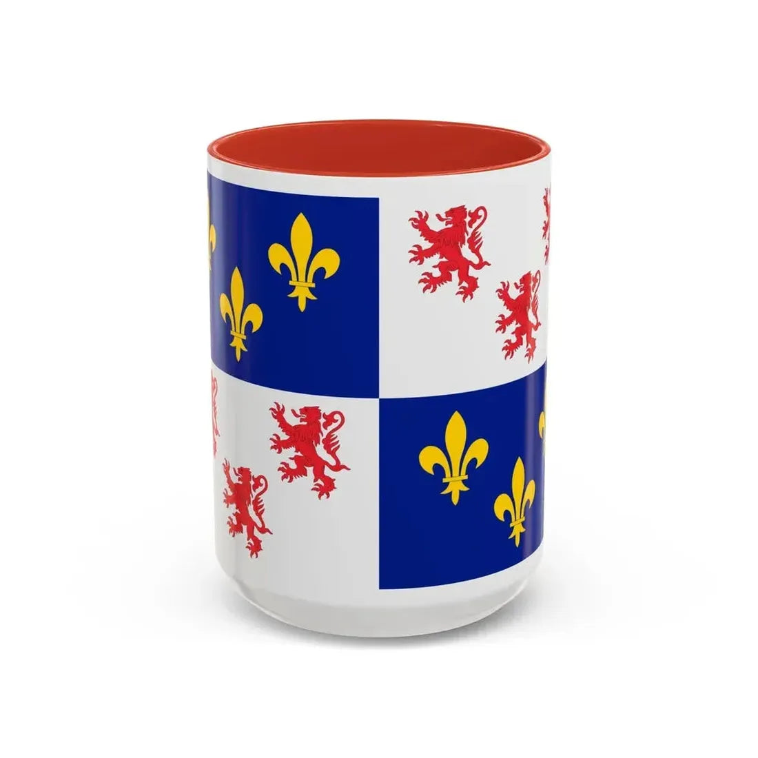 Flag of Picardy France - Accent Coffee Mug 15oz Red - Go Mug Yourself