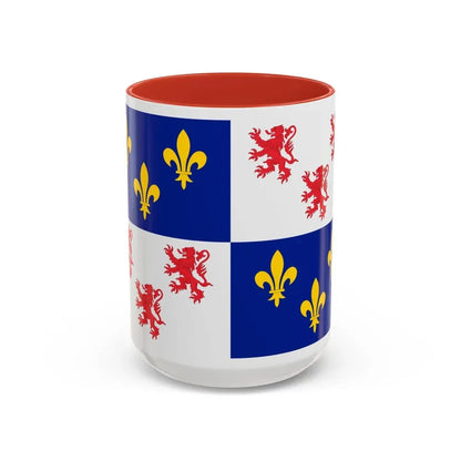 Flag of Picardy France - Accent Coffee Mug 15oz Red - Go Mug Yourself