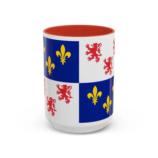 Flag of Picardy France - Accent Coffee Mug 15oz Red - Go Mug Yourself
