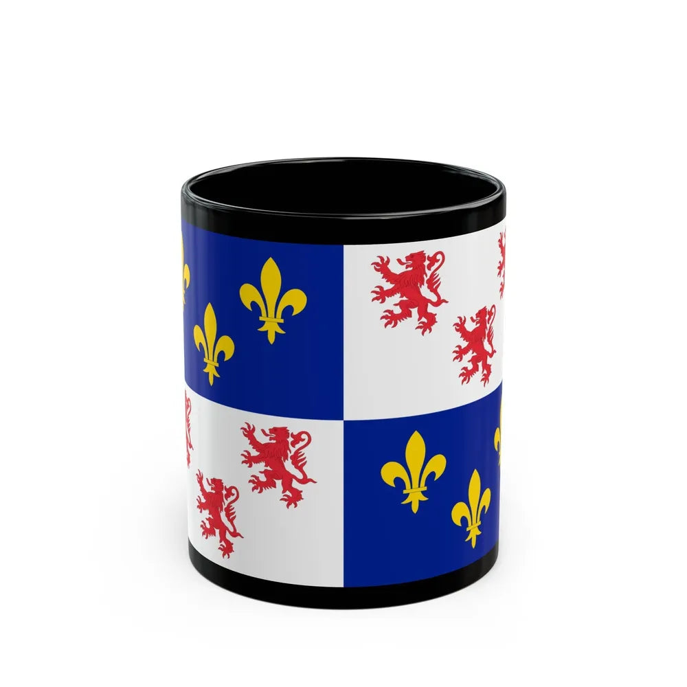 Flag of Picardy France - Black Coffee Mug-11oz-Go Mug Yourself