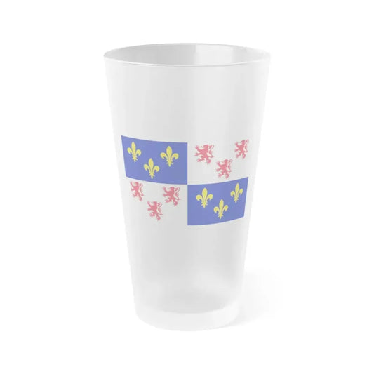Flag of Picardy France - Frosted Pint Glass 16oz 16oz Frosted - Go Mug Yourself