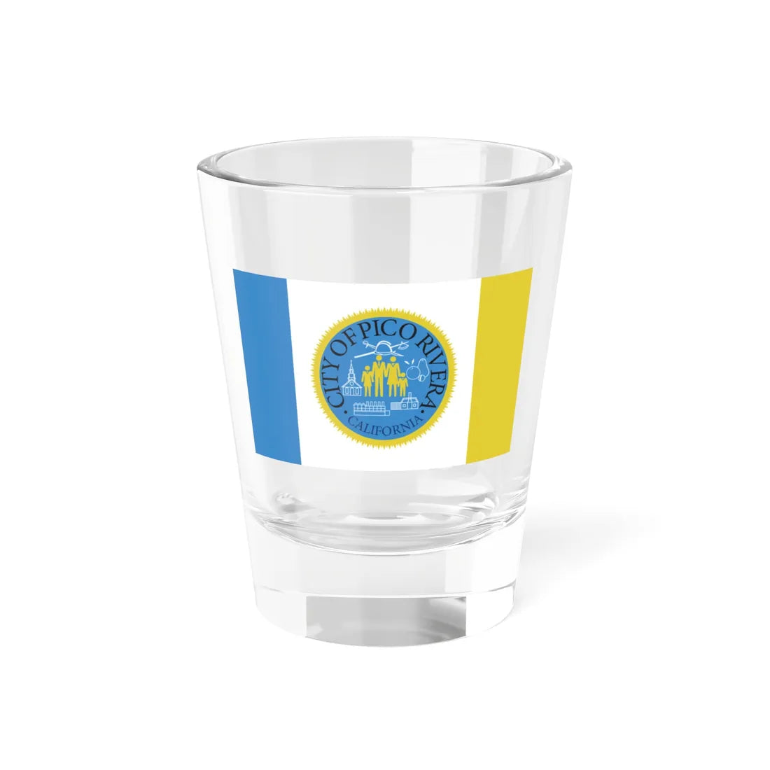 Flag of Pico Rivera California (United States) Shot Glass 1.5oz 1.5oz - Go Mug Yourself