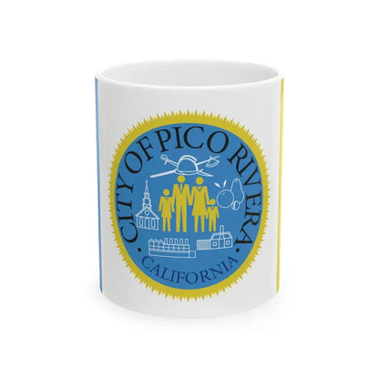 Flag of Pico Rivera California (United States) White Coffee Mug 11oz - Go Mug Yourself